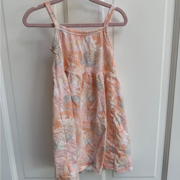 Old Navy 3T Girls Pink and Orange Tropical Sleeveless Tiered Sundress Dress - Picture 4 of 4